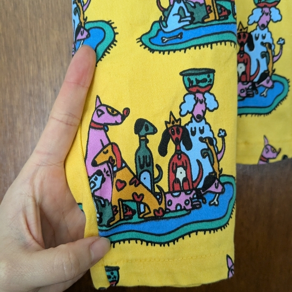 Nooworks Jacket Dog Party Moto Full Zip Small Yellow - Picture 8 of 8